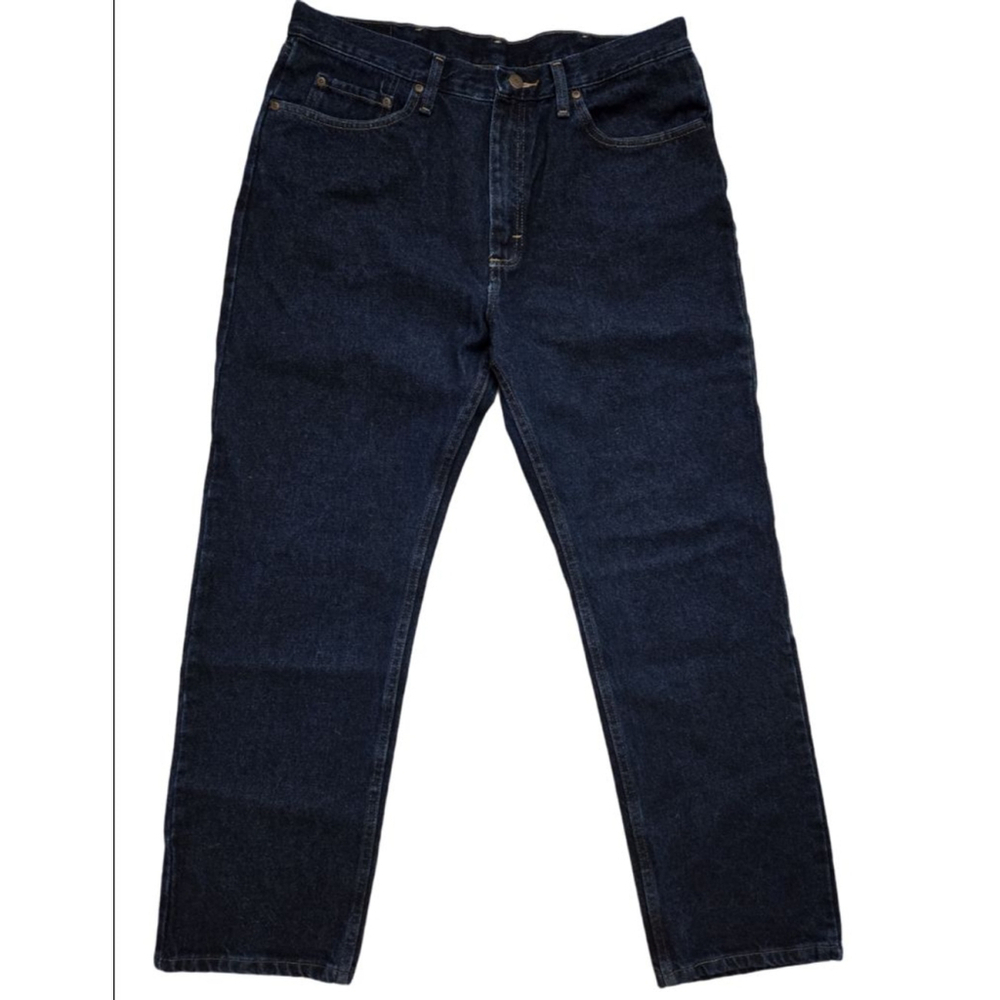 Men's Wrangler Dark Blue Straight Jeans Waist 36